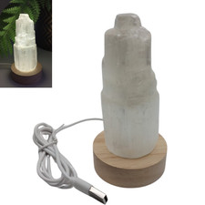 Selenite Natural Tower USB LED
