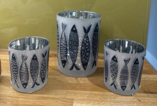 Candle holders glass set - holders,