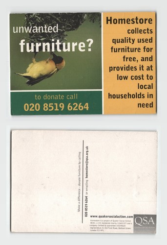 Postcard homestore charity - postcard,