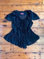 Vintage 00s y2k black sheer