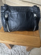 Marks and Spencer Black Faux Leather Crossbody Bag