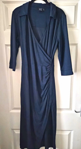 Editor cut navy jersey - navy, wrap
