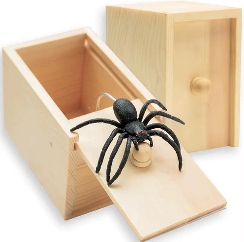 Spider box prank - in,