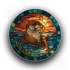 Otter Animal Holding Fish