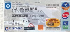 TICKET: Auxerre France v