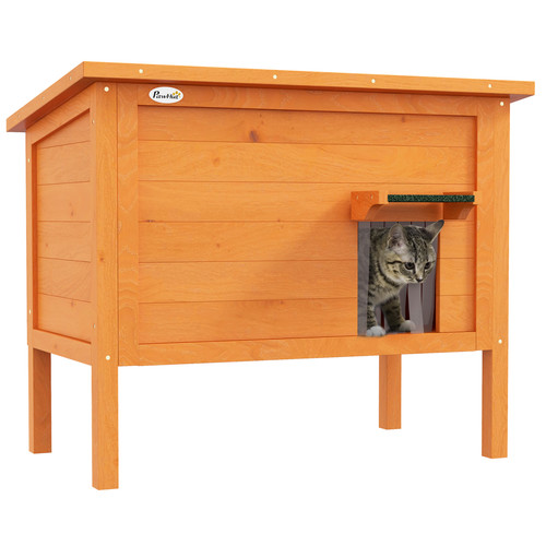 Pawhut outdoor feral cat house - pawhut,