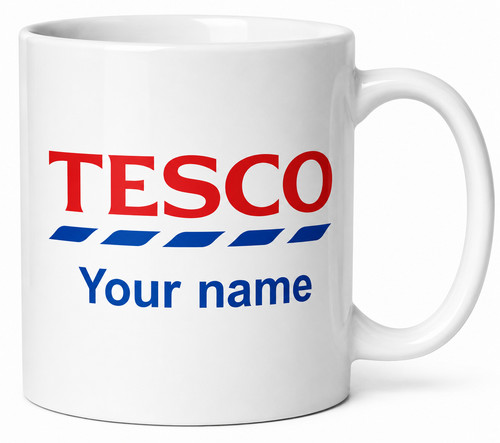 Tesco staff personalised 11oz - tesco,