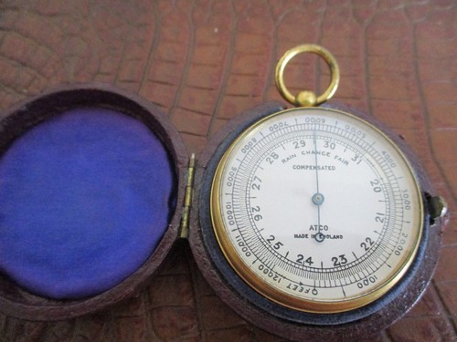 Vintage atco pocket aneroid - atco,