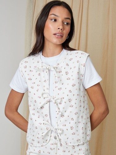 Threadbare white floral - threadbare, tie