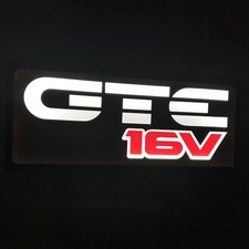 VAUXHALL ASTRA GTE 16V EMBLEM LED ILLUMINATED LIGHT UP GARAGE SIGN 80's icon