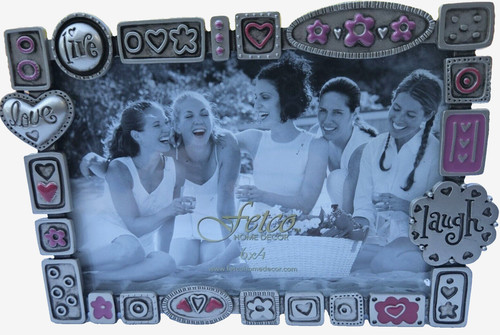 New fetco photo frame pewter - new!,