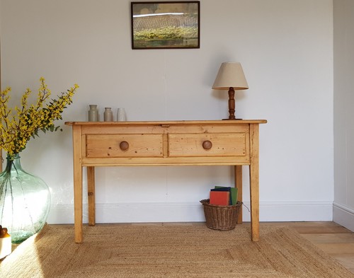 Antique pine console - console, /