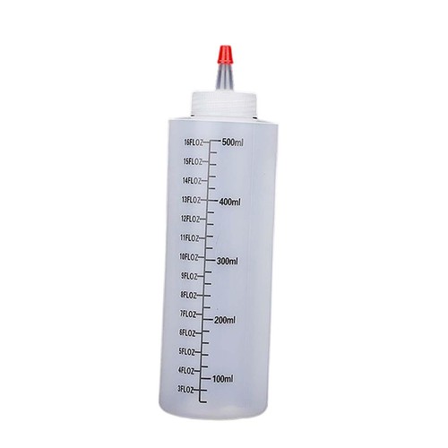 Salad dressing bottle with red - salad,