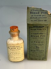 Vintage Apothecary Blaud Pill Bottle by Burroughs Wellcome