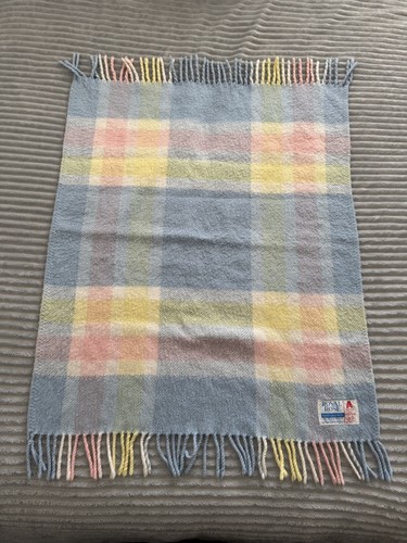 Vintage baby blanket fringed - baby,
