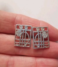 CARRICK Vintage Sterling Silver Mackintosh Cufflinks R5M