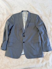 Mens Grey Wool Blazer Jacket