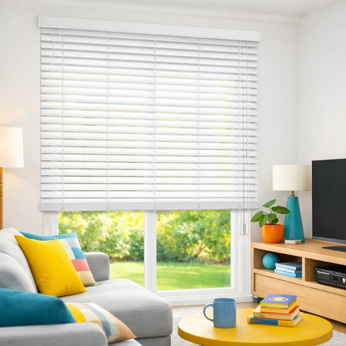 Faux wood venetian blinds 50mm - faux,