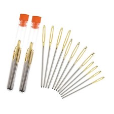  2 Sets Self Threading Sewing Needles Crochet Weaving Tools Blunt