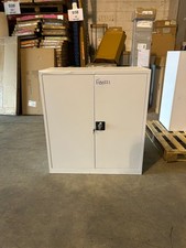 White 1000m Steel Double Door Cupboard