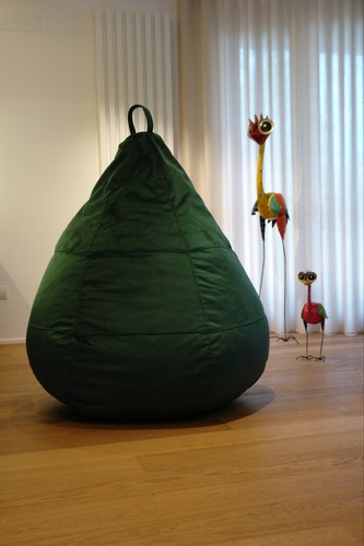 Velvet pouf - velvet,