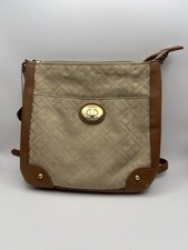 Tommy Hilfiger canvas and faux leather crossbody bag