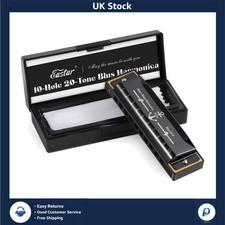 Stylish C Key Diatonic Harmonica for Beginners with Hard Case & Cleaning Cloth