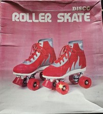Vintage 80's Roller Skates Size 6 Red