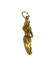 9ct gold vintage charm, mermaid charm  3.4g