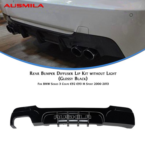 Gloss black rear bumper - black,