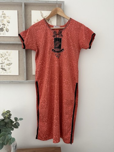 Maha coral pink cotton kurti - maha,
