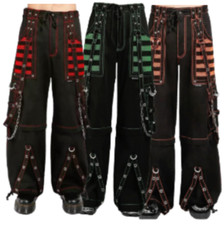 Gothic Black Electro Pant Bondage Punk Rock Dead Threads Baggy Mesh Pant