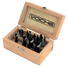 VOCHE 8 PIECE WOOD PLUG HOLE CUTTER SET DOWEL MAKER CUTTING TOOLS 10mm DRILL BIT