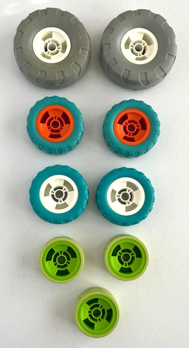 Meccano plastic tyres wheels - plastic, tyres/wheels