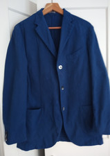 Boglioli Coat Royal Blue Cotton Blazer Jacket IT 50