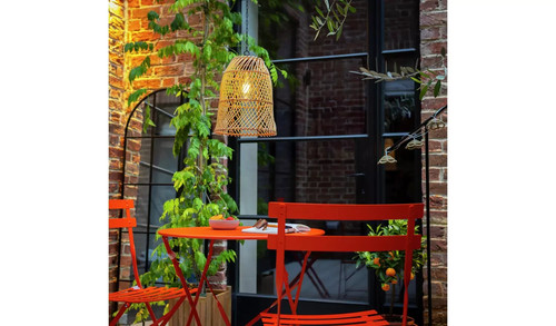 Rattan hanging light warm - hanging,
