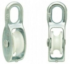3 x 80mm Zinc Single Pulley