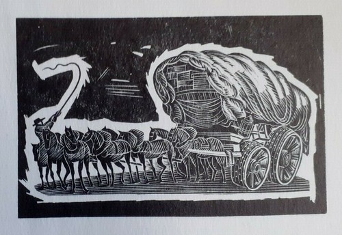 Horse drawn wagon - horse-drawn,