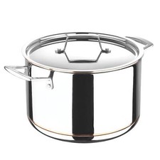 Large Stock Pot With Lid MasterPro 5CX 5 Layer Heavy Stainless Steel 7.6L 26cm