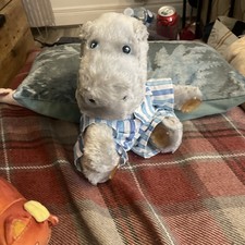 SILENT NIGHT HIPPO PLUSH SOFT TOY 8" 