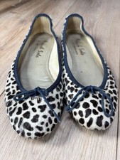 French Sole Leopard Pony Hair Ballet Flats Size 39