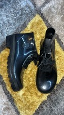 Juju Miller Black Lace Up Jelly Ankle Boots Size 4