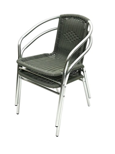 Grey wicker rattan - grey, chairs