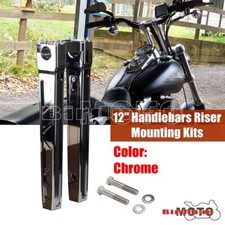 14" Chrome Handlebar Risers