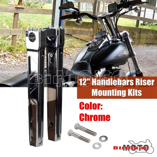 Chrome handlebar risers - chrome,