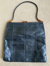 Vintage 90s y2k EMANUEL UNGARO PARIS leather HAND BAG prada 90s vibe EX CON M/L