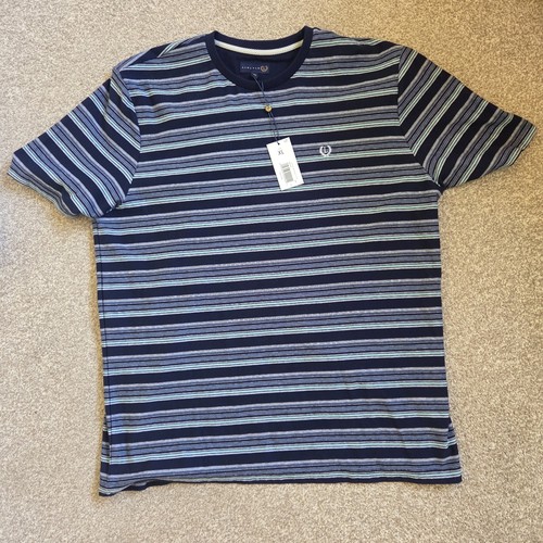 Lincoln men striped crew - xl,