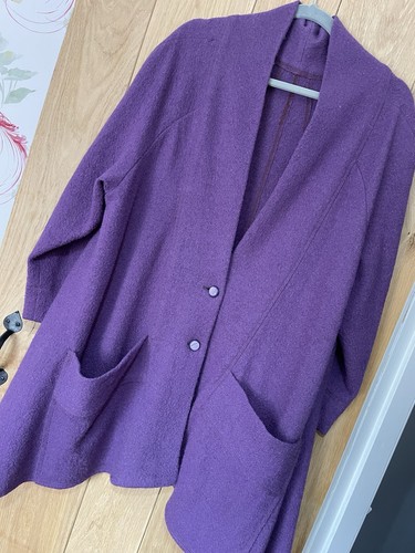 100 boiled wool purple jacket - boiled,