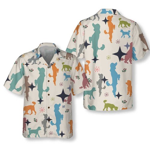 Christmas poodle seamless - christmas,