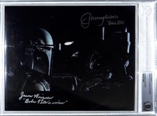 JEREMY BULLOCH, JASON WINGREEN Boba Fett Signed 8x10 STAR WARS Photo BAS Slabbed